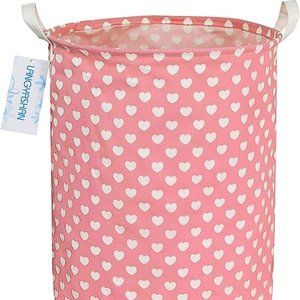 LANGYASHAN Laundry Basket Canvas Fabric Collapsible Organizer Basket for Storage